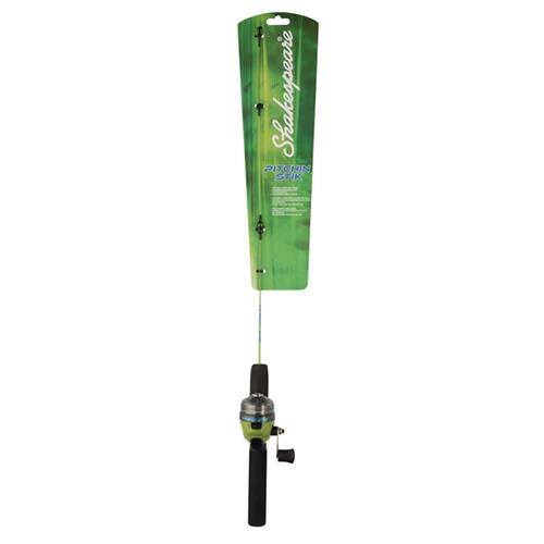 Pitchin Stik Spincast Combo - 2'6" Length, 1 Piece, 4-10 lb Line Rate, Medium Power, Green, Right Hand