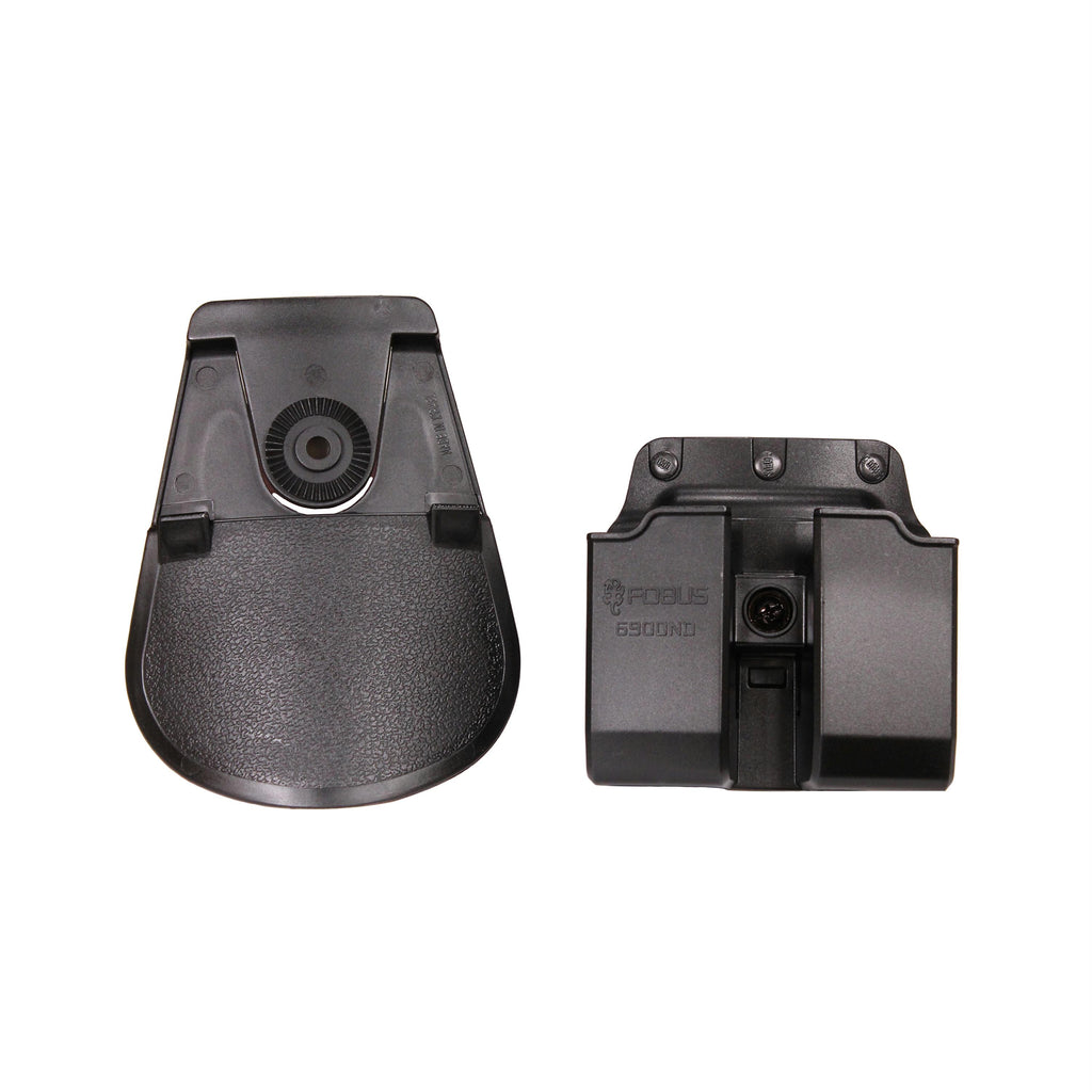 Double Mag Pouch - Roto Paddle, 9mm & .40 Double-Stack (fits Glock & H&K USP), Black