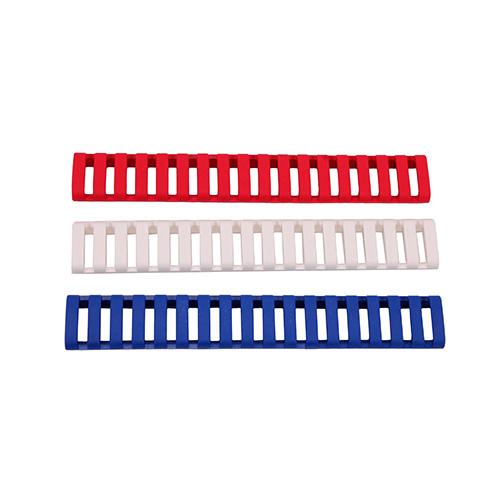 18 Slot Ladder Low Pro Rail Covers - Red, White, and Blue, Per 3