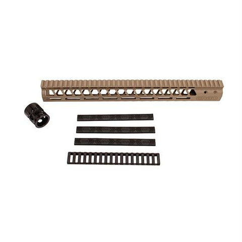 SuperLite Modular Free Float Rail System - 15", M-Lok, Dark Earth