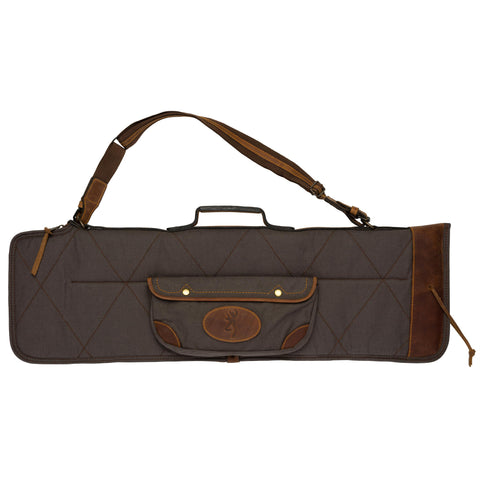 Lona Canvas-Leather Over-Under Takedown Case - Flint-Brown