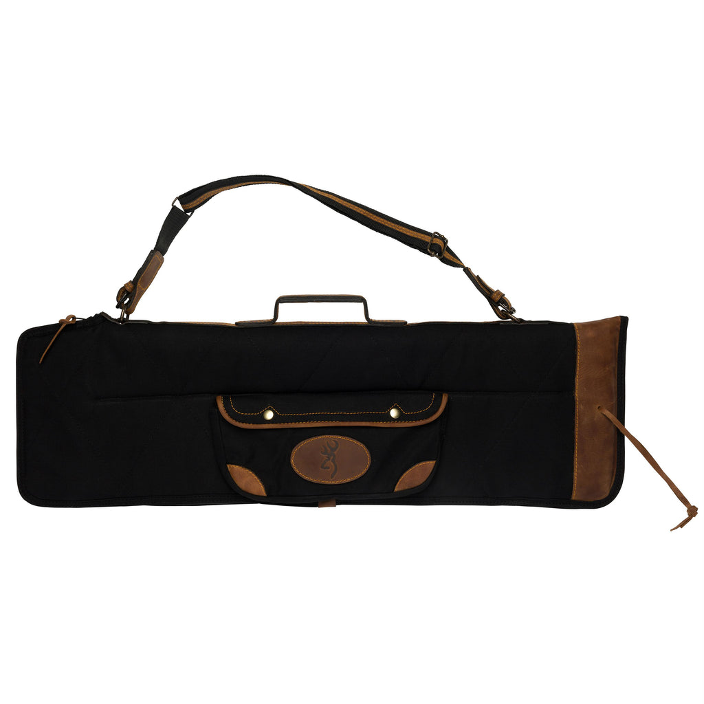 Lona Canvas-Leather Over-Under Takedown Case - Black-Brown