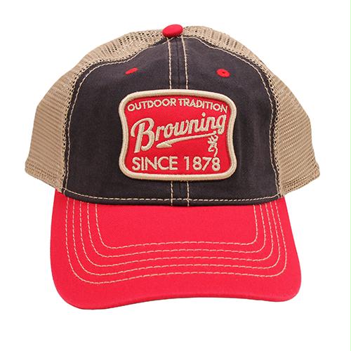 Trenton Cap, Red-Black-Tan