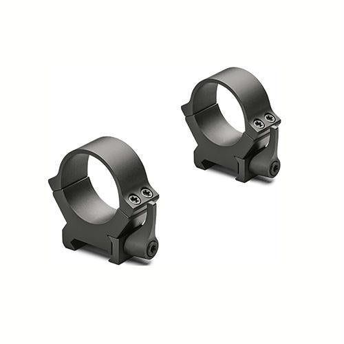 QRW2 Quick-Release Weaver-Style Rings - 30mm Tube Diameter, Low Height, Matte Black