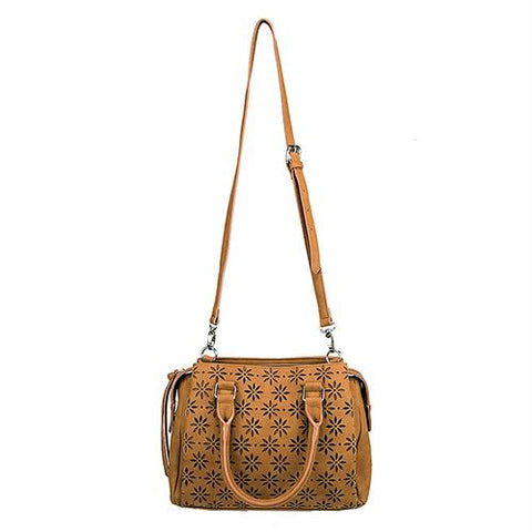 Daisy Crossbody Satchel - Brown