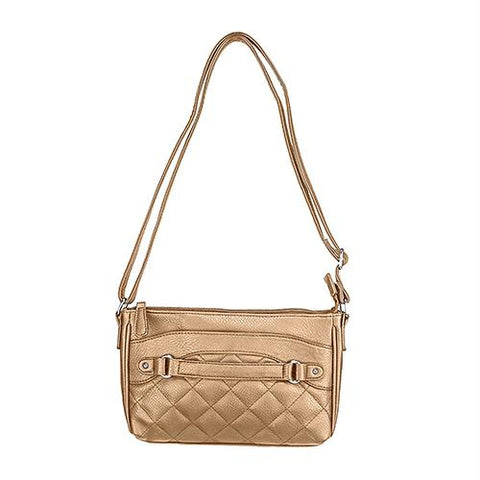 Quilted Cross body Bag - Brown