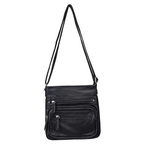 Messenger Crossbody Bag - Small, Black