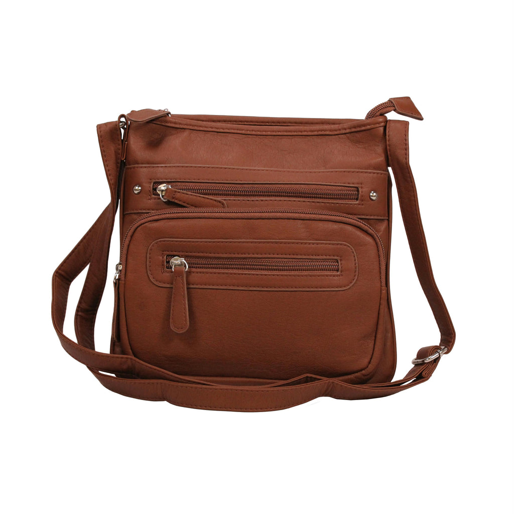 Messenger Crossbody Bag - Small, Brown