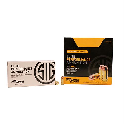 Elite Performance Ammunition - .380 ACP, 100 Grains, Full Metal Jacket, Per 200