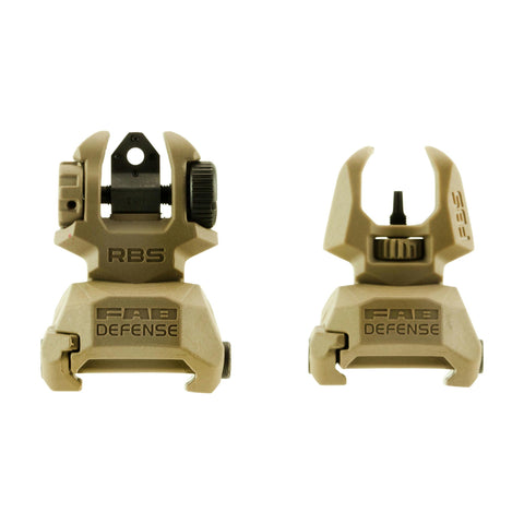 Front-Rear Flip Up Sights with Tritium - 4 Rear Dots, Flat Dark Earth