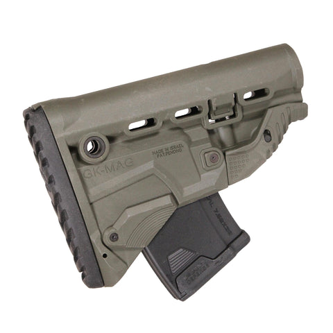 AK-47 Survival Buttstock with Built-In Magazine Carrier - Olive Drab Green