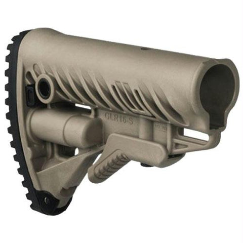 M4-AR-15 Stock with Battery Storage and Rubber Buttpad - Flat Dark Earth