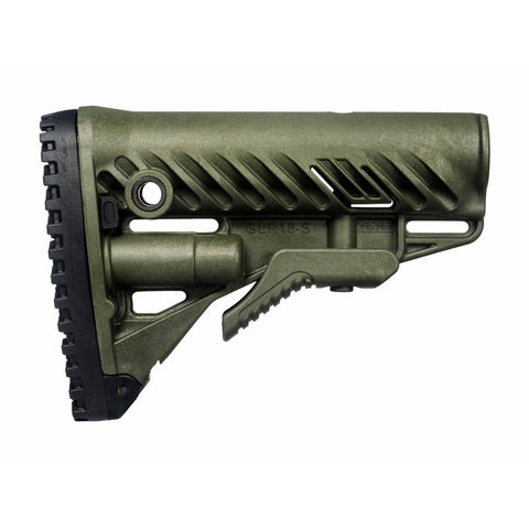 M4-AR-15 Stock with Battery Storage and Rubber Buttpad - Olive Drab Green