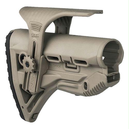 Recoil Reducing M4-AR-15 Stock - Adjustable Cheek Riser, Flat Dark Earth