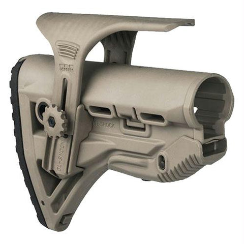 Recoil Reducing M4-AR-15 Stock - Adjustable Cheek Riser, Flat Dark Earth