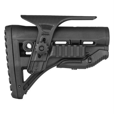 Recoil Reducing M4-AR-15 Stock - Adjustable Cheek Riser with Picatinny Rail, Black