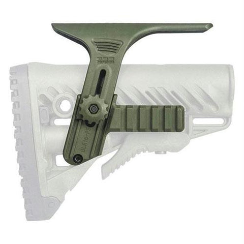 Adjustable Cheek Riser with Picatinny Rail for use with GLR16 Stock - Olive Drab Green