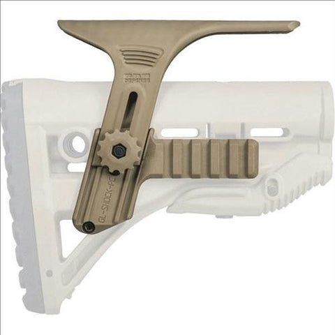 Adjustable Cheek Riser with Picatinny Rail - for GL-SHOCK, Flat Dark Earth