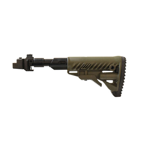 Galil Style Recoil Compensation Folding Collapsible Buttstock System - AK-47-74, Olive Drab Green