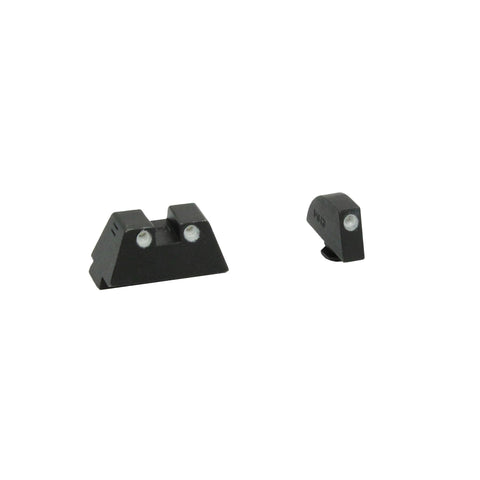 Glock Tru-Dot Sights - 9mm, .357 Sig, .40 S&W, and .45 GAP, Green-Yellow