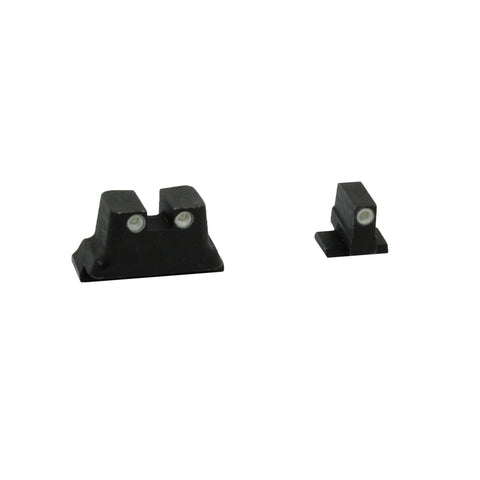 Self Illuminated Tru-Dot Fixed Night Sights, S&W M&P Shield , Green-Green