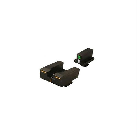 R4E Optimized Duty Sight Set Full Size - Glock Only Orange-Green Front-Rear