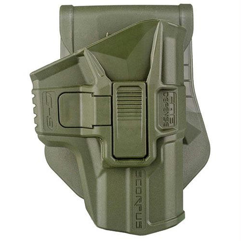 Glock 9-40 Level 2 Holster - Retention, Paddle-Belt, Right Hand, Olive Drab Green