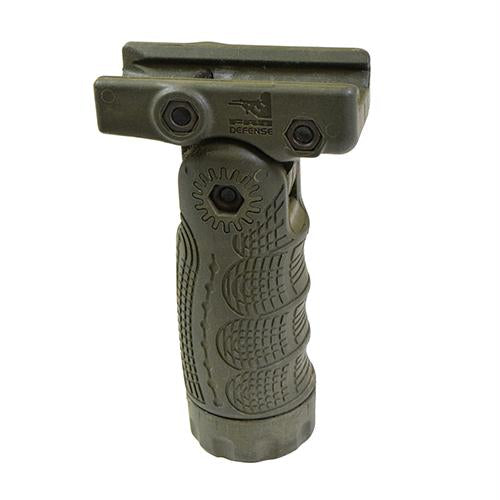 7 Position Tactical Folding Grip - with Waterproof Storage, Olive Drab Green