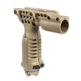 Tactical Foregrip with Integrated Adjustable Bipod - and 1" Flashlight Adapter, Flat Dark Earth