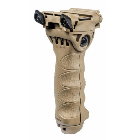 Tactical Pivoting Quick Release Vertical Foregrip - with Integrated Adjustable Bipod, Gen II, Flat Dark Earth