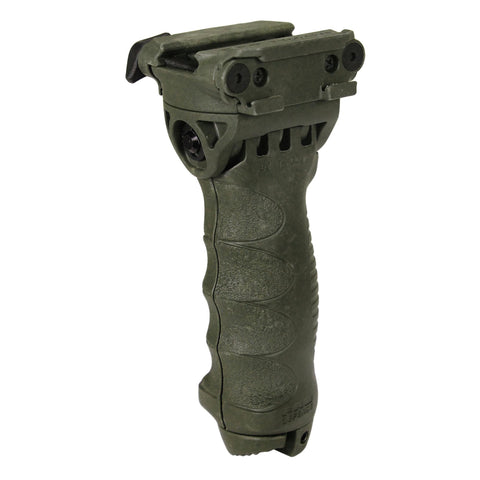 Tactical Pivoting Quick Release Vertical Foregrip - with Integrated Adjustable Bipod, Gen II, Olive Drab Green