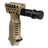 Tactical Foregrip with Integrated Adjustable Bipod and Incorporated Flashlight - Flat Dark Earth