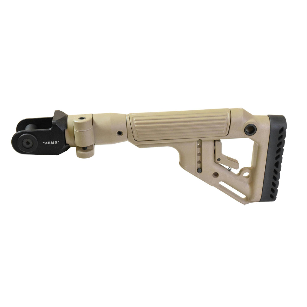 Tactical Folding Buttstock with Cheek Riser - Underfolder AKS, Flat Dark Earth