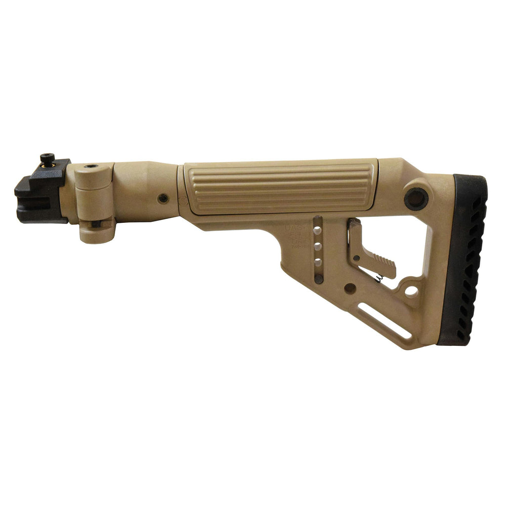 Tactical Folding Buttstock with Cheek Riser - AK-47-74, Polymer Joint, Flat Dark Earth