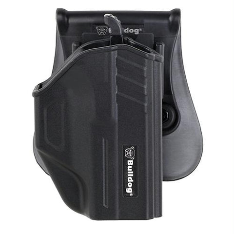 Thumb Release Polymer Holster with Universal Magazine Holder - Glock 17-22-31 Gen 1-2-3-4-5, Right Hand, Black