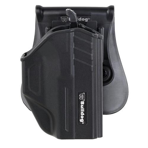 Thumb Release Polymer Holster with Universal Magazine Holder - Glock 19-23-32 Gen 1-2-3-4-5, Right Hand, Black