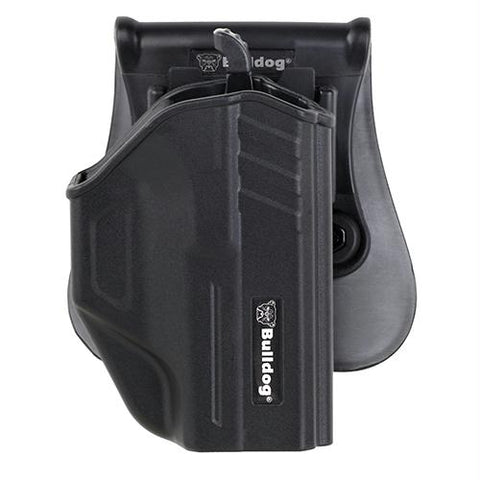 Thumb Release Polymer Holster with Universal Magazine Holder - Glock 19-23-32 Gen 1-2-3-4-5, Right Hand, Black