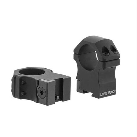 UTG PRO 1"-2PCs High Profile P.O.I Dovetail Rings, Black