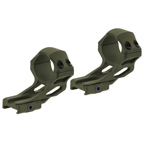 UTG Accu-Sync Offset Picatinny Rings - 30mm High Profile, 37mm, Olive Drab Green