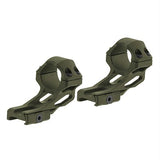 UTG Accu-Sync Offset Picatinny Rings - 1" High Profile, 37mm, Olive Drab Green