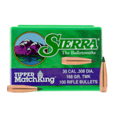 30 Caliber - Tipped MatchKing Bullets, 168 Grains, Polymer Tip Boat Tail, Per 100