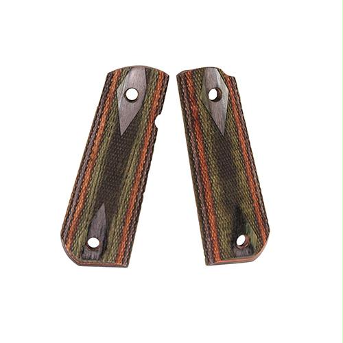 1911 Government Grips - Round Heel, Ambidextrous Safety Cut, Checkered, Lamo Camouflage