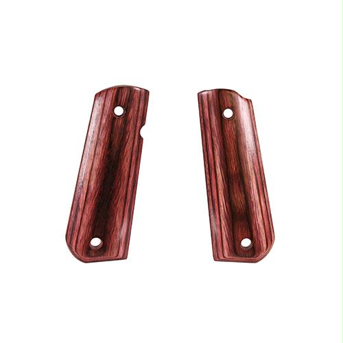 1911 Government Grips - Round Heel, Ambidextrous Safety Cut, Smooth, Rosewood Laminate