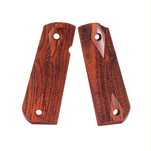 1911 Government Grips - Round Heel, Ambidextrous Safety Cut, Smooth, Coco Bolo