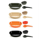 Wildo Eat and Drink Campware Set - 4 Person Set, Hunting-Fishing Colors