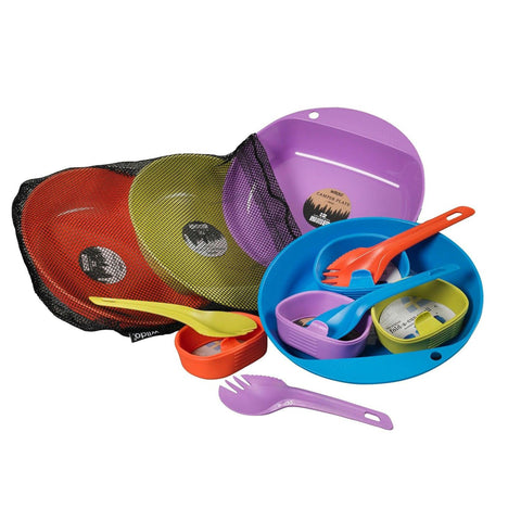 Wildo Eat and Drink Campware Set - 4 Person Set, Camping-Outdoor Colors