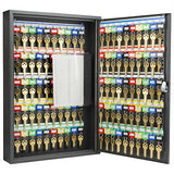 Key Cabinet with Key Lock - 100 Keys, Black