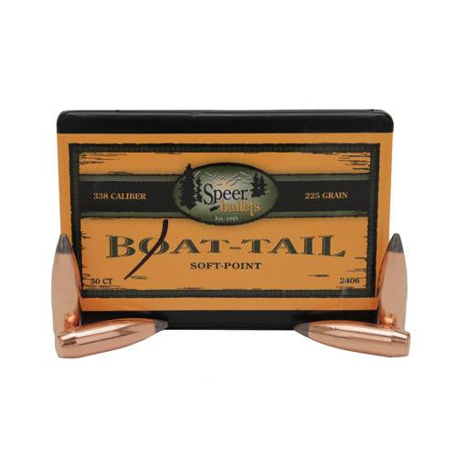 338 Caliber - 225 Gr Spitzer SP BT (Per 50)