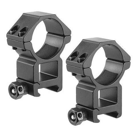 Weaver Style HQ Rings - 30mm High Height, Matte Black