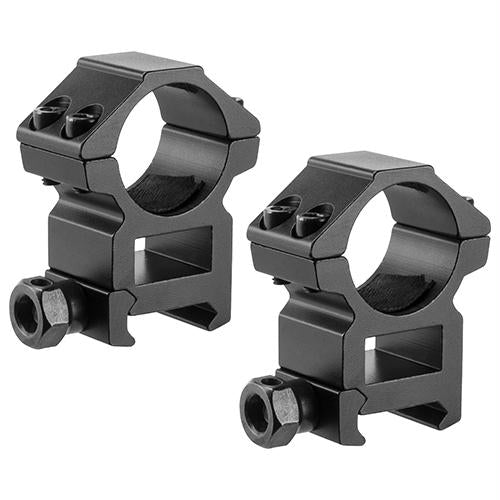 Weaver Style HQ Rings - 1" High Height, Matte Black